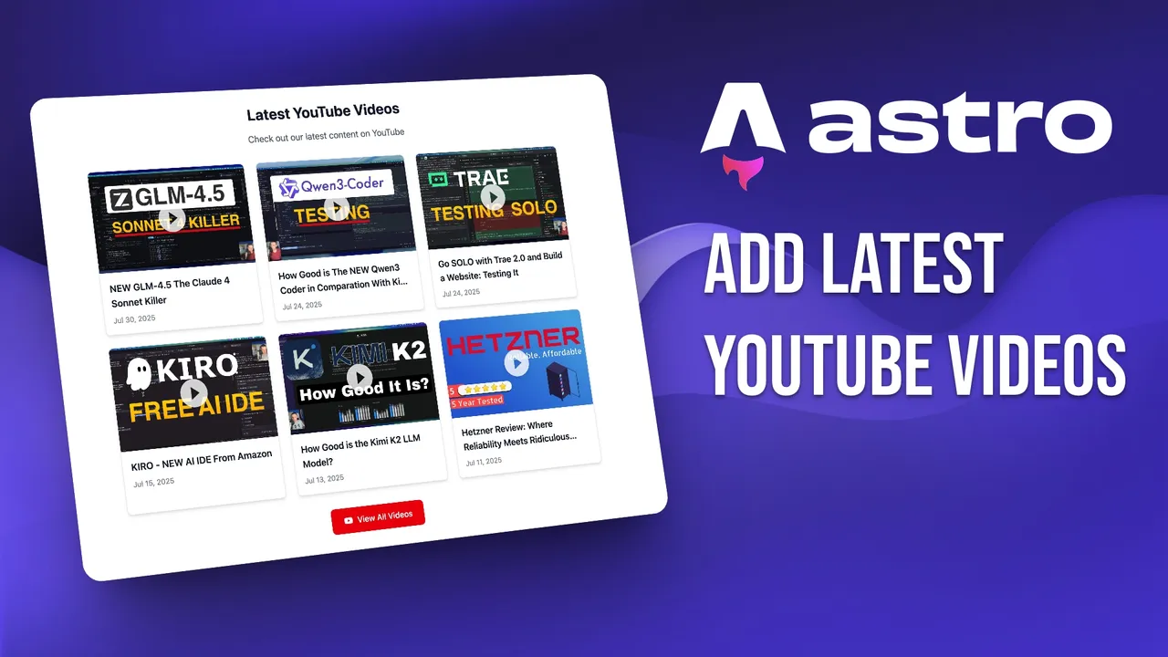 How to Add YouTube Videos to Your Astro Blog (SSG + SSR)