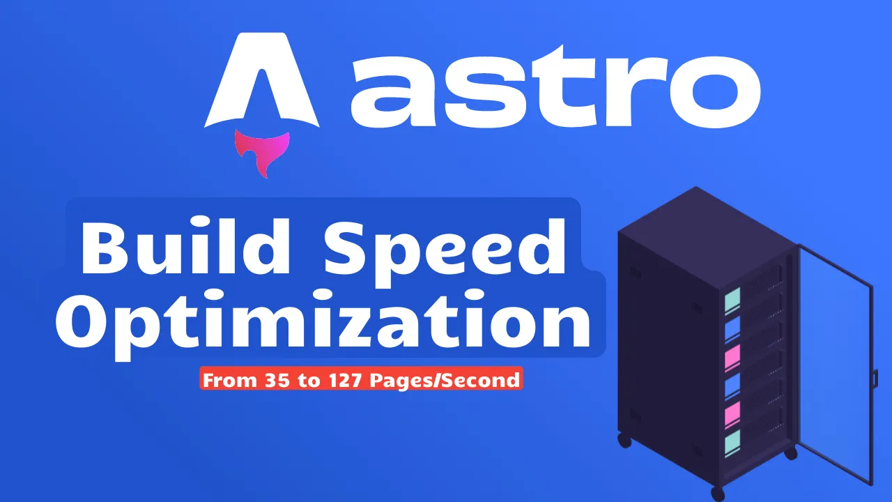 Optimización de la velocidad de build de Astro: de 35 a 127 páginas/segundo