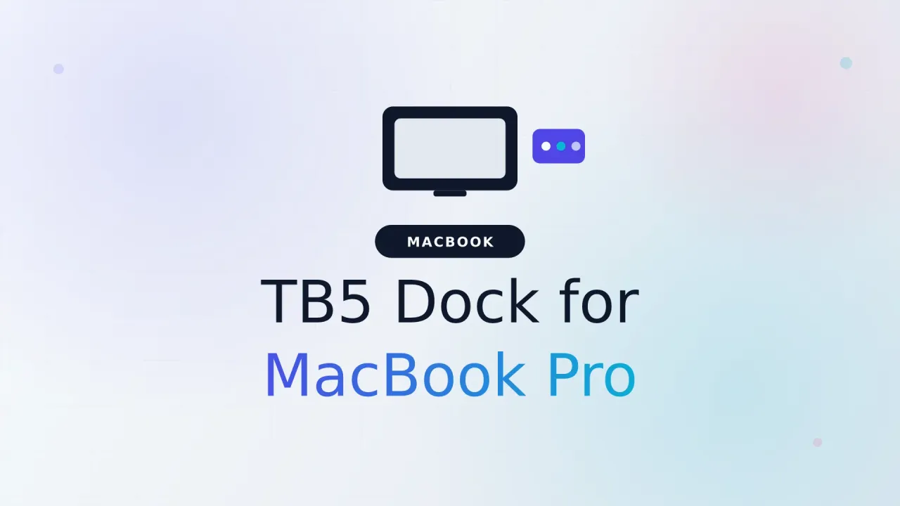 Cover for the Thunderbolt 5 dock guide for MacBook Pro