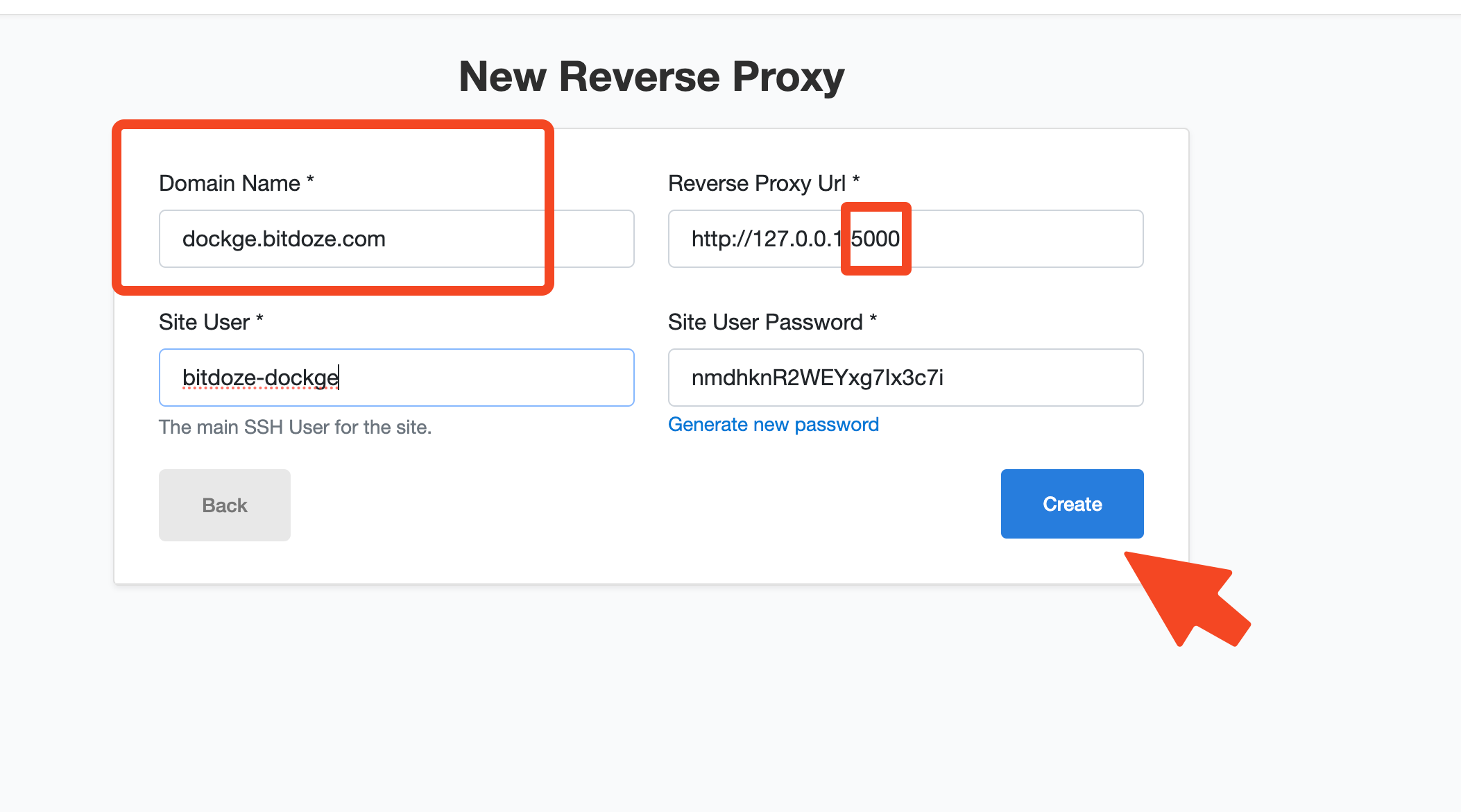 CloudPanel Create a Reverse Proxy