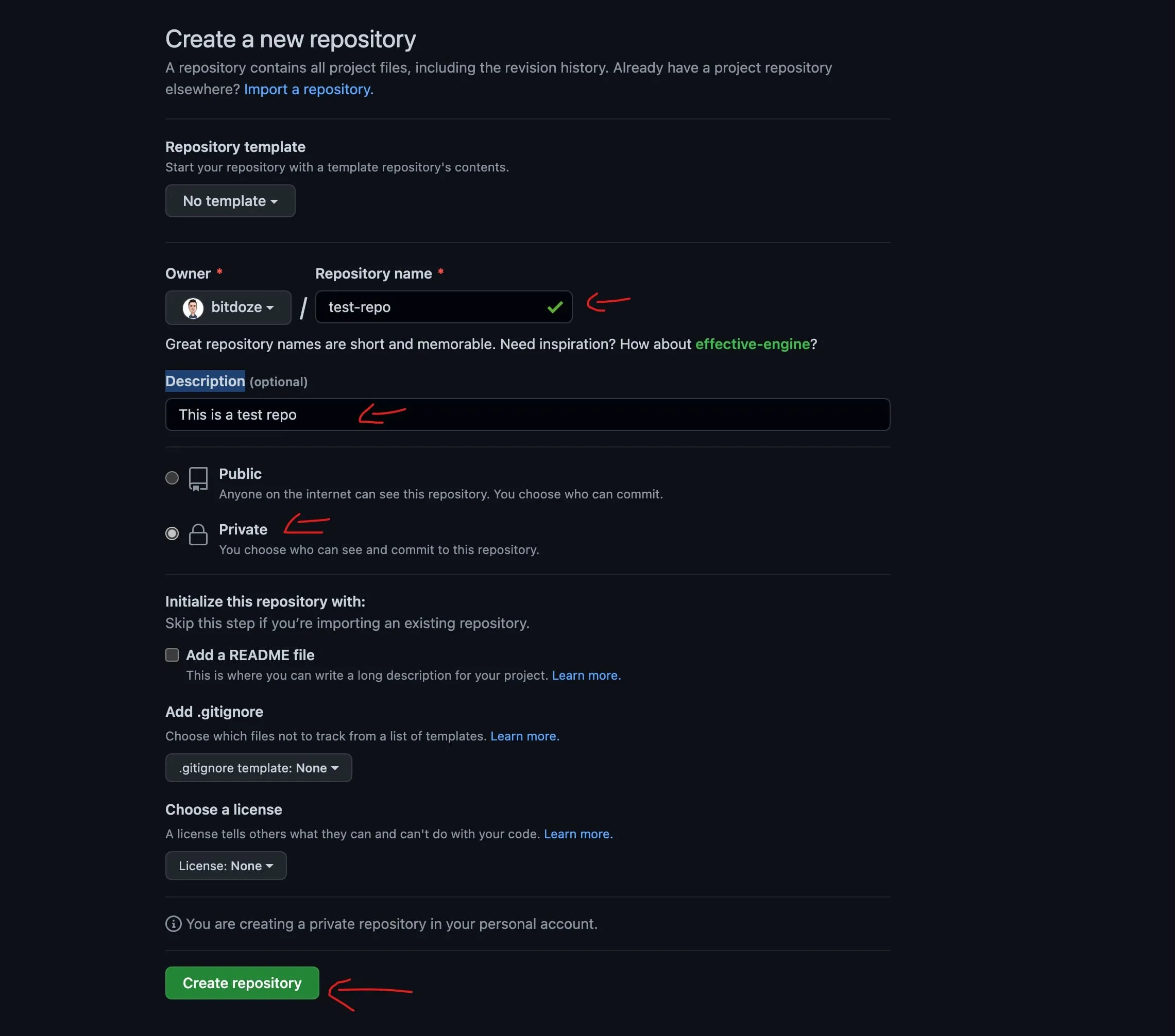 Creating a new GitHub repository