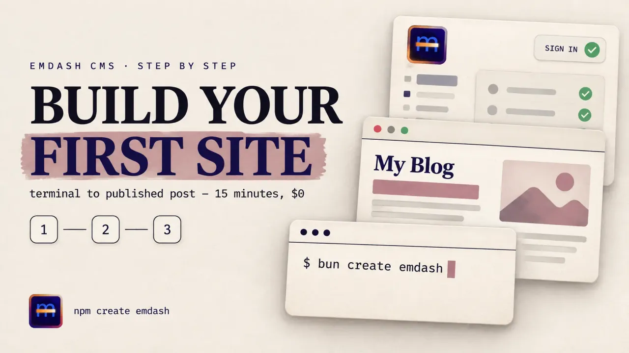 EmDash CMS Tutorial: Build Your First Site Step by Step