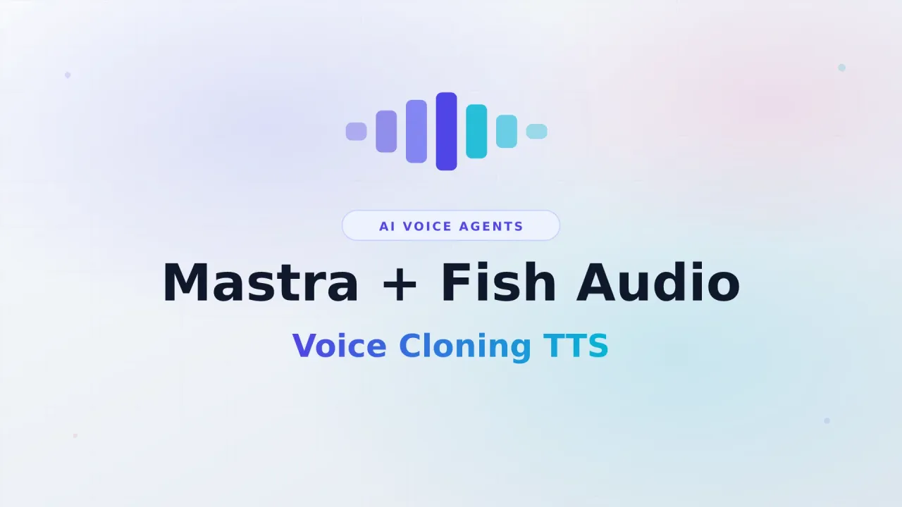 Añade TTS con Clonación de Voz a Mastra con Fish Audio
