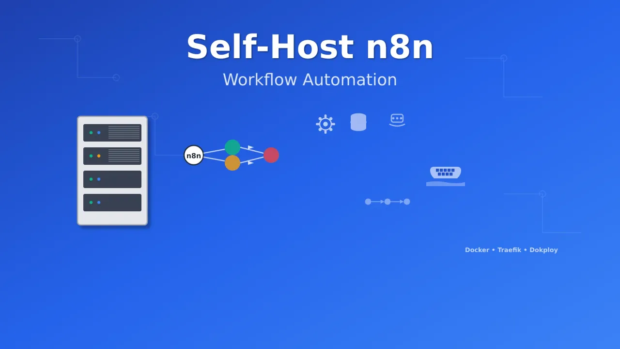 Cómo autoalojar n8n en 2026 (Docker, Traefik y Dokploy)