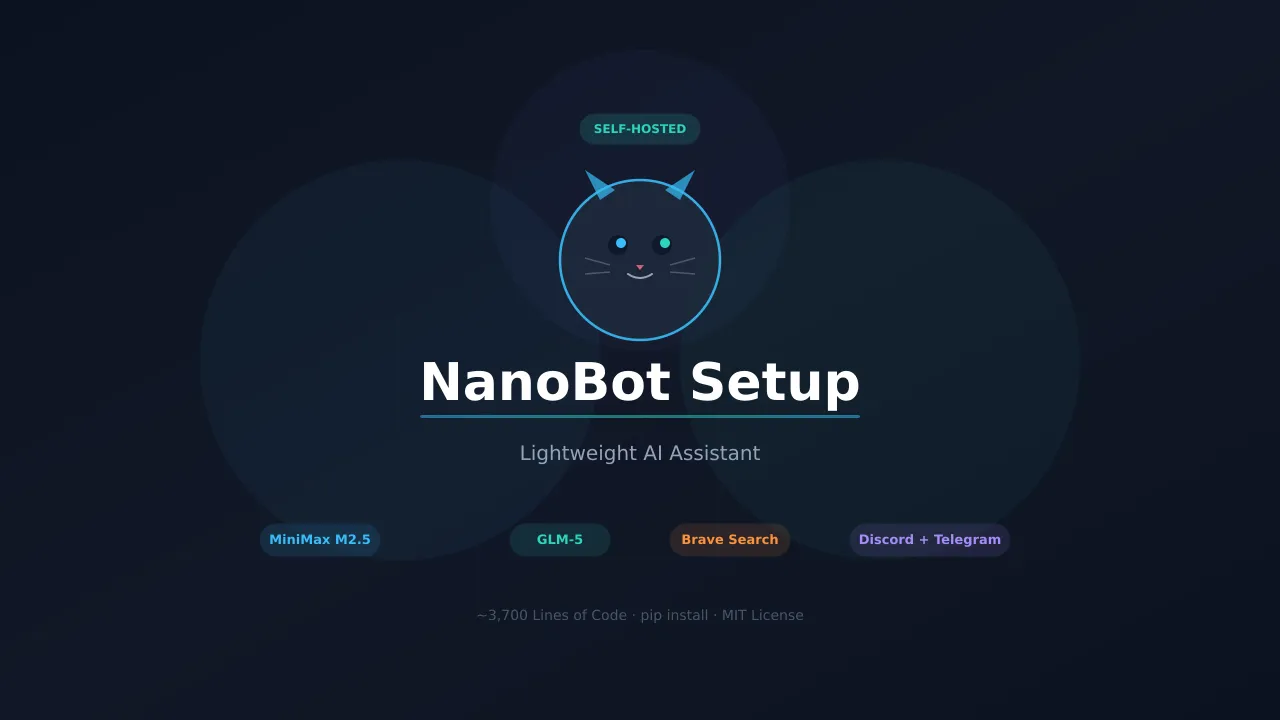 Guía de Configuración de NanoBot: MiniMax M2.5, GLM-5 y Brave Search en Tu VPS