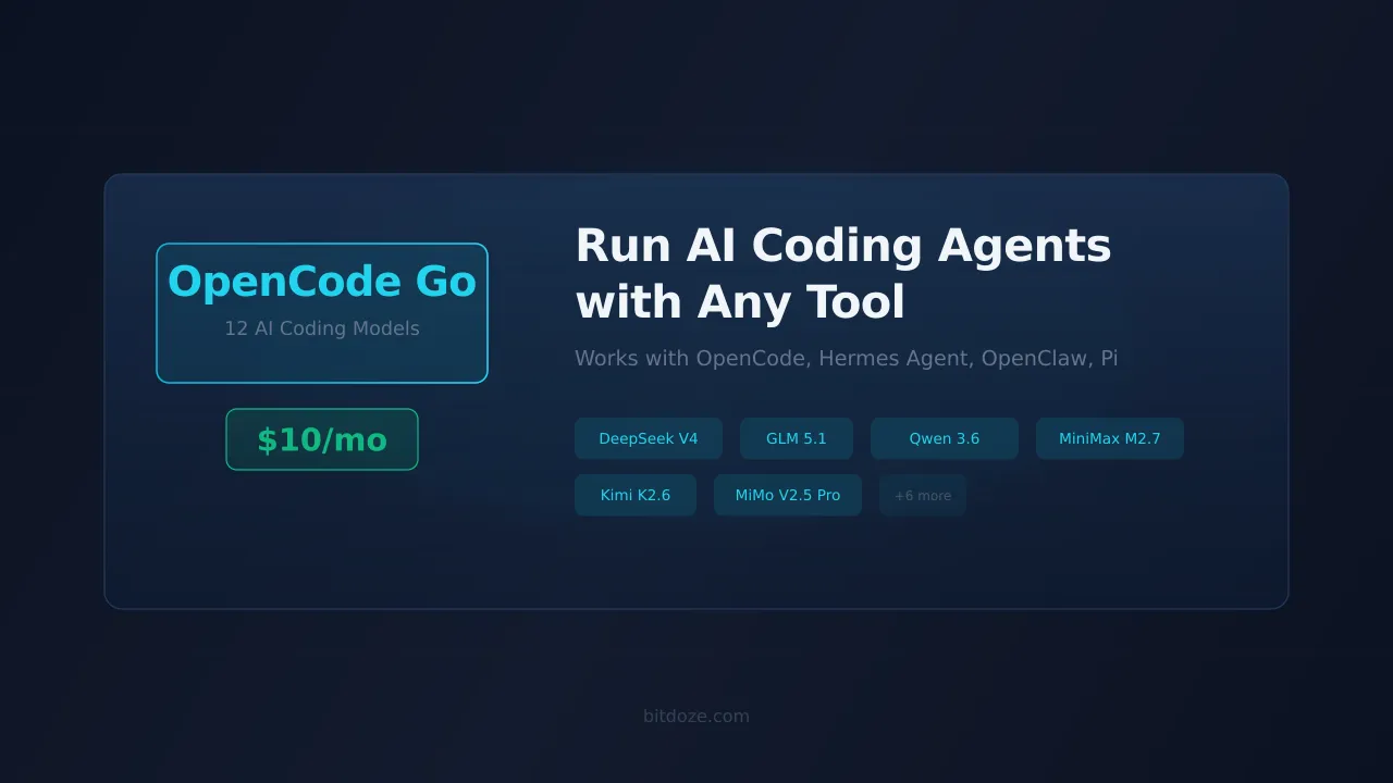 OpenCode Go: 12 AI Coding Models for $10/Month (Works with Any Agent)