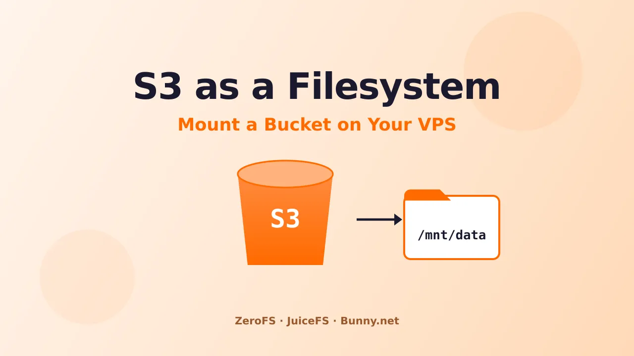 Mount an S3 Bucket as a Filesystem on a VPS with ZeroFS & JuiceFS