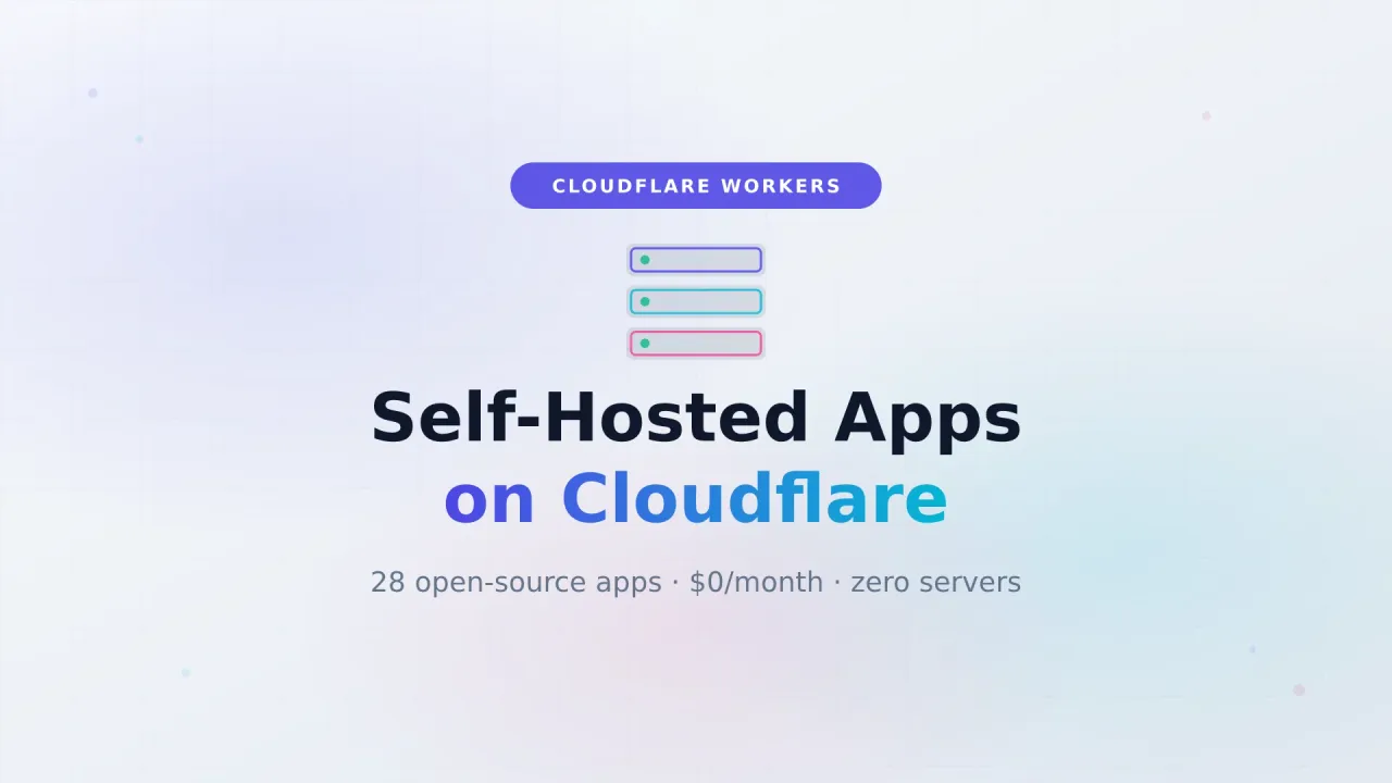 28 Self-Hosted Apps That Run Entirely on Cloudflare Workers