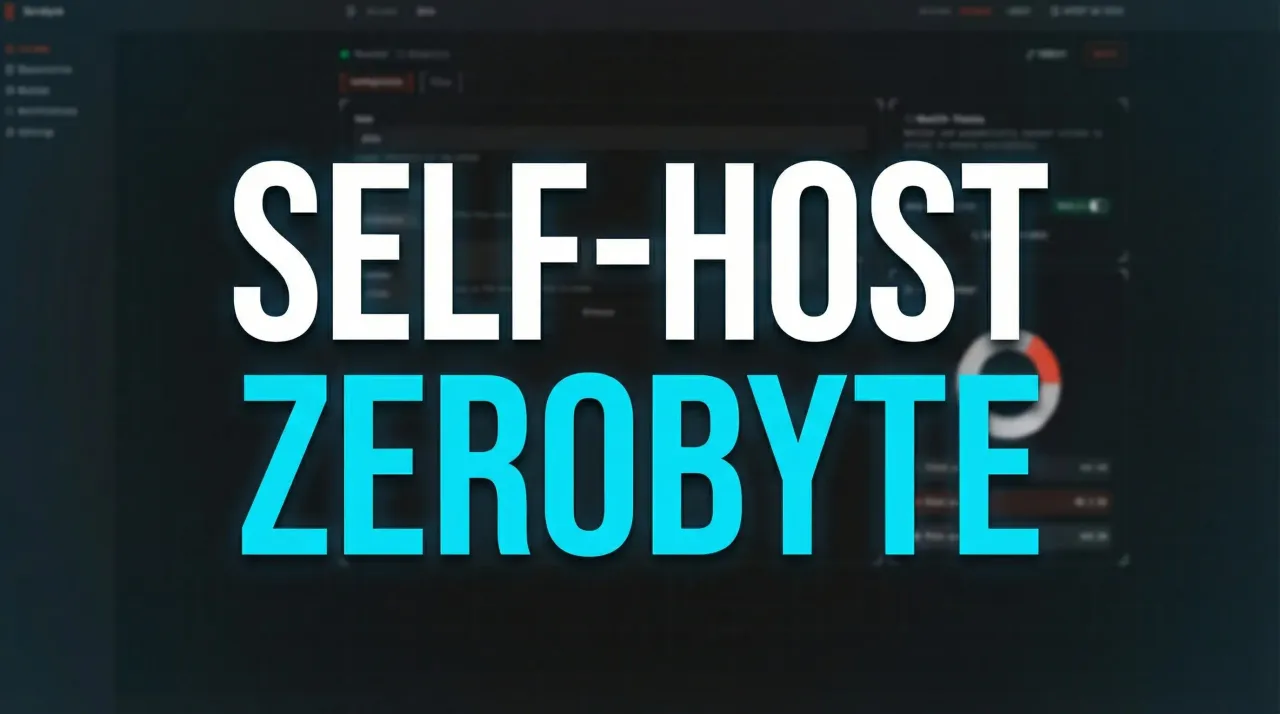 Zerobyte Restic GUI: Self-Hosted Backup Automation