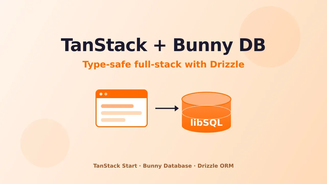 Build a Todo App with TanStack Start, Bunny Database & Drizzle ORM