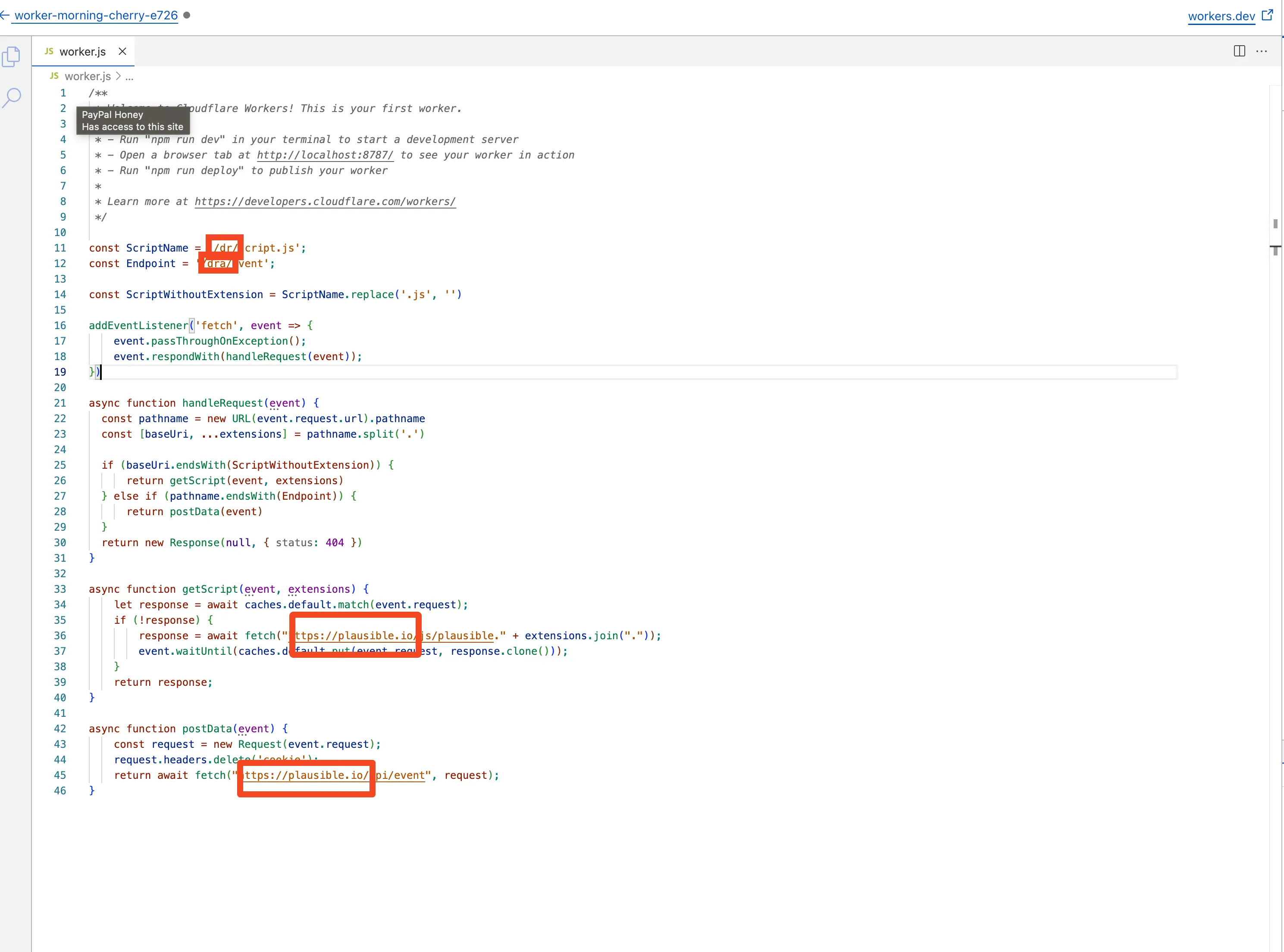 Add Cloudflare Worker Code